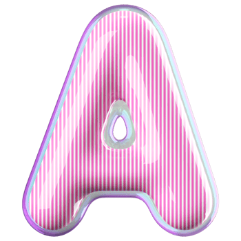 3D Font Letter A uppercase png