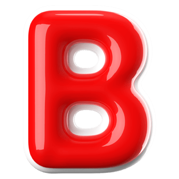 3D Font Letter B uppercase png