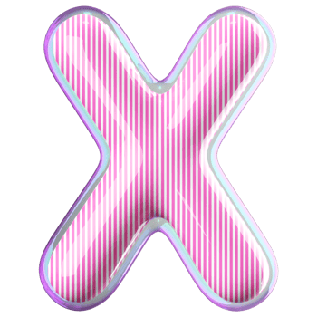 3D Font Letter X uppercase png