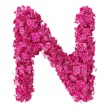 3D Font Letter N uppercase png