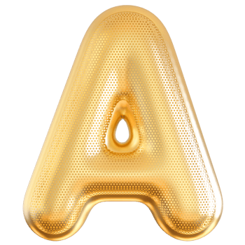 3D Font Letter A uppercase png