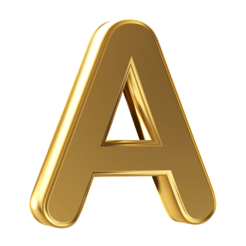 3D Font Letter A uppercase png