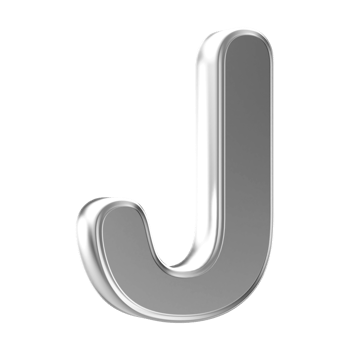 3D Font Letter J uppercase png