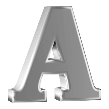3D Font Letter A uppercase png