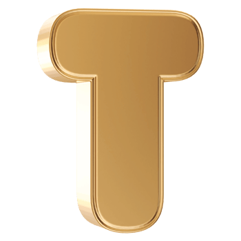 3D Font Letter T uppercase png