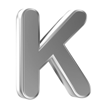 3D Font Letter K uppercase png