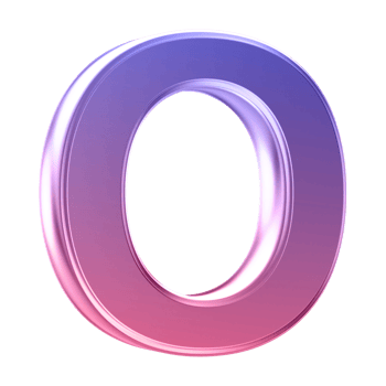 3D Font Letter O uppercase png