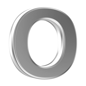 3D Font Letter O uppercase png