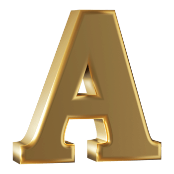 3D Font Letter A uppercase png