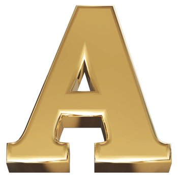 3D Font Letter A uppercase png