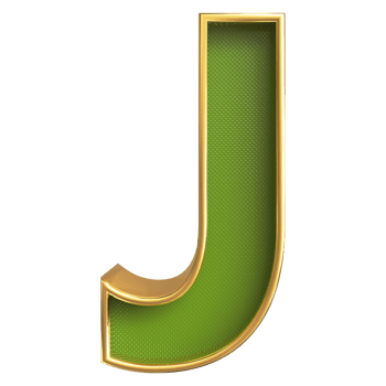 3D Font Letter J uppercase png