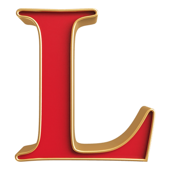 3D Font Letter L uppercase png