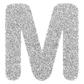 3D Font Letter M uppercase png