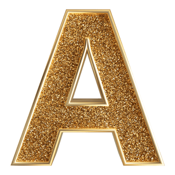 3D Font Letter A uppercase png