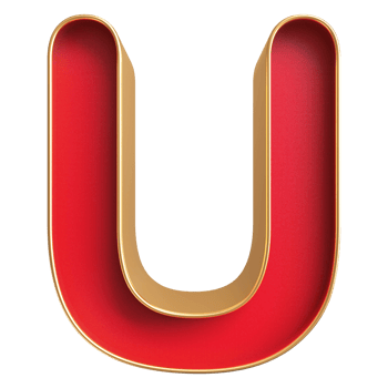 3D Font Letter U uppercase png
