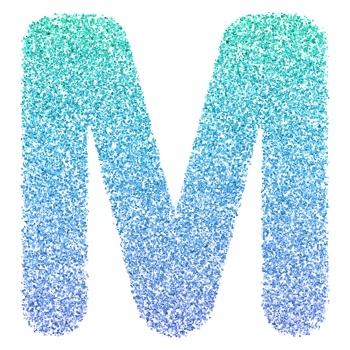 3D Font Letter M uppercase png