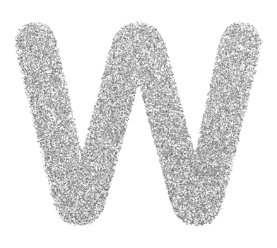 3D Font Letter W uppercase png