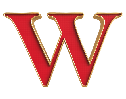 3D Font Letter W uppercase png