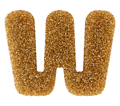 3D Font Letter W uppercase png