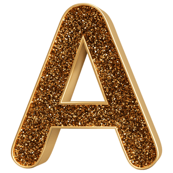 3D Font Letter A uppercase png