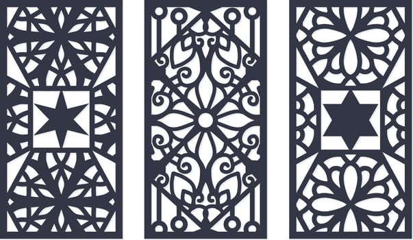 laser cut decorative panels for walls vector