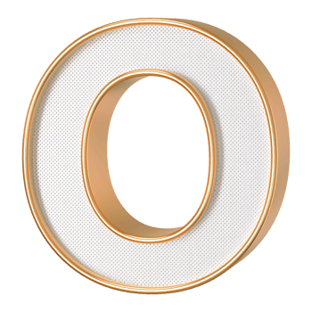 3D Font Letter O uppercase png