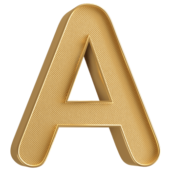 3D Font Letter A uppercase png