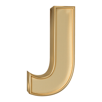 3D Font Letter J uppercase png