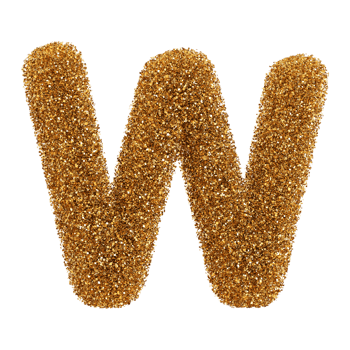 3D Font Letter W uppercase png