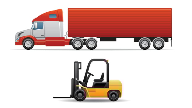 Logistics and package delivery transportation concept illustration vector