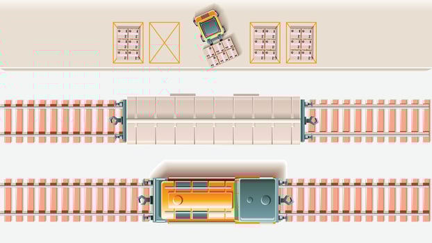 Logistics and package delivery transportation concept illustration vector