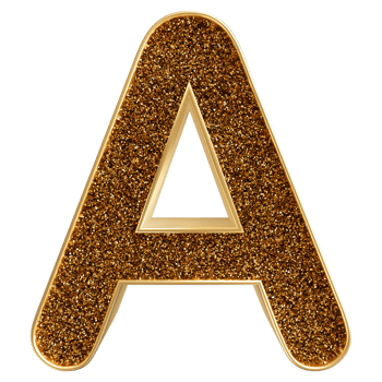 3D Font Letter A uppercase png
