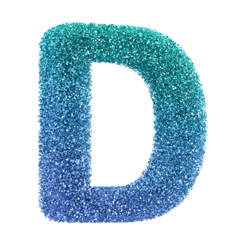3D Font Letter D uppercase png