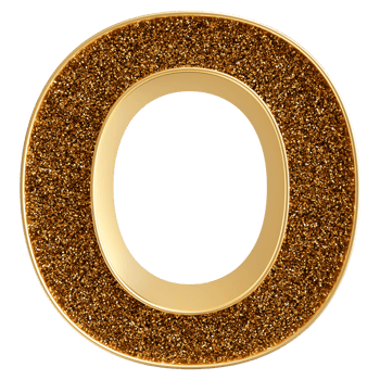 3D Font Letter O uppercase png