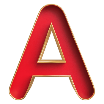 3D Font Letter A uppercase png