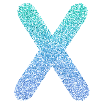 3D Font Letter X uppercase png