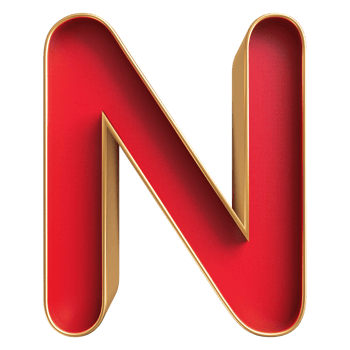 3D Font Letter N uppercase png