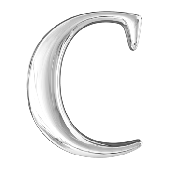 3D Font Letter C uppercase png