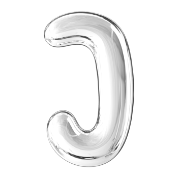 3D Font Letter J uppercase png