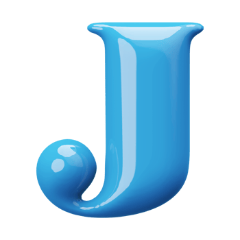 3D Font Letter J uppercase png