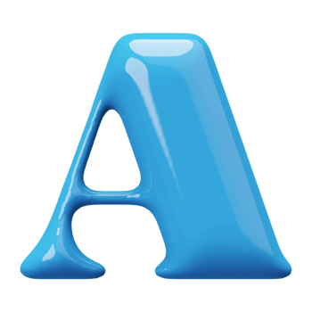 3D Font Letter A uppercase png