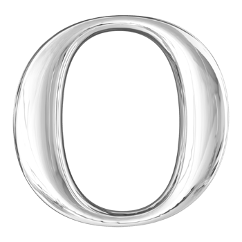 3D Font Letter O uppercase png
