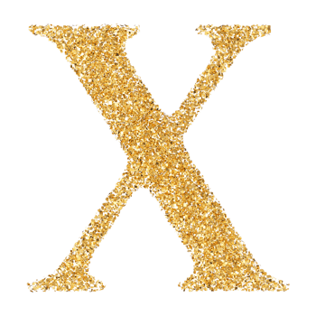 3D Font Letter X uppercase png
