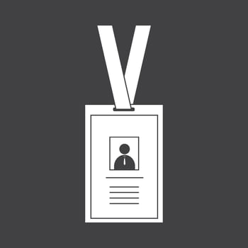 Identity card icon vector