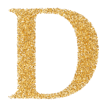 3D Font Letter D uppercase png