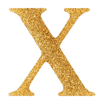 3D Font Letter X uppercase png