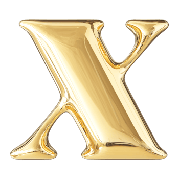 3D Font Letter X uppercase png