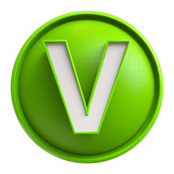 Icon 3D Font Letter V uppercase png