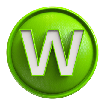 Icon 3D Font Letter W uppercase png