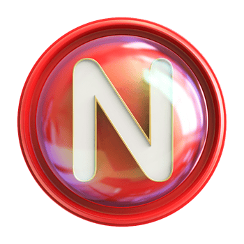 Icon 3D Font Letter N uppercase png